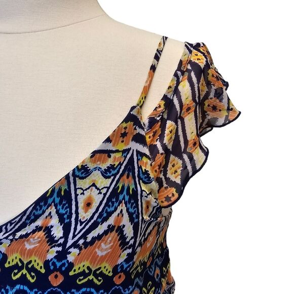 Peach Royal Women's Aztec Print Off Shoulder Mini Dress S - Picture 5 of 16